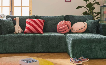 Canapé convertible vert